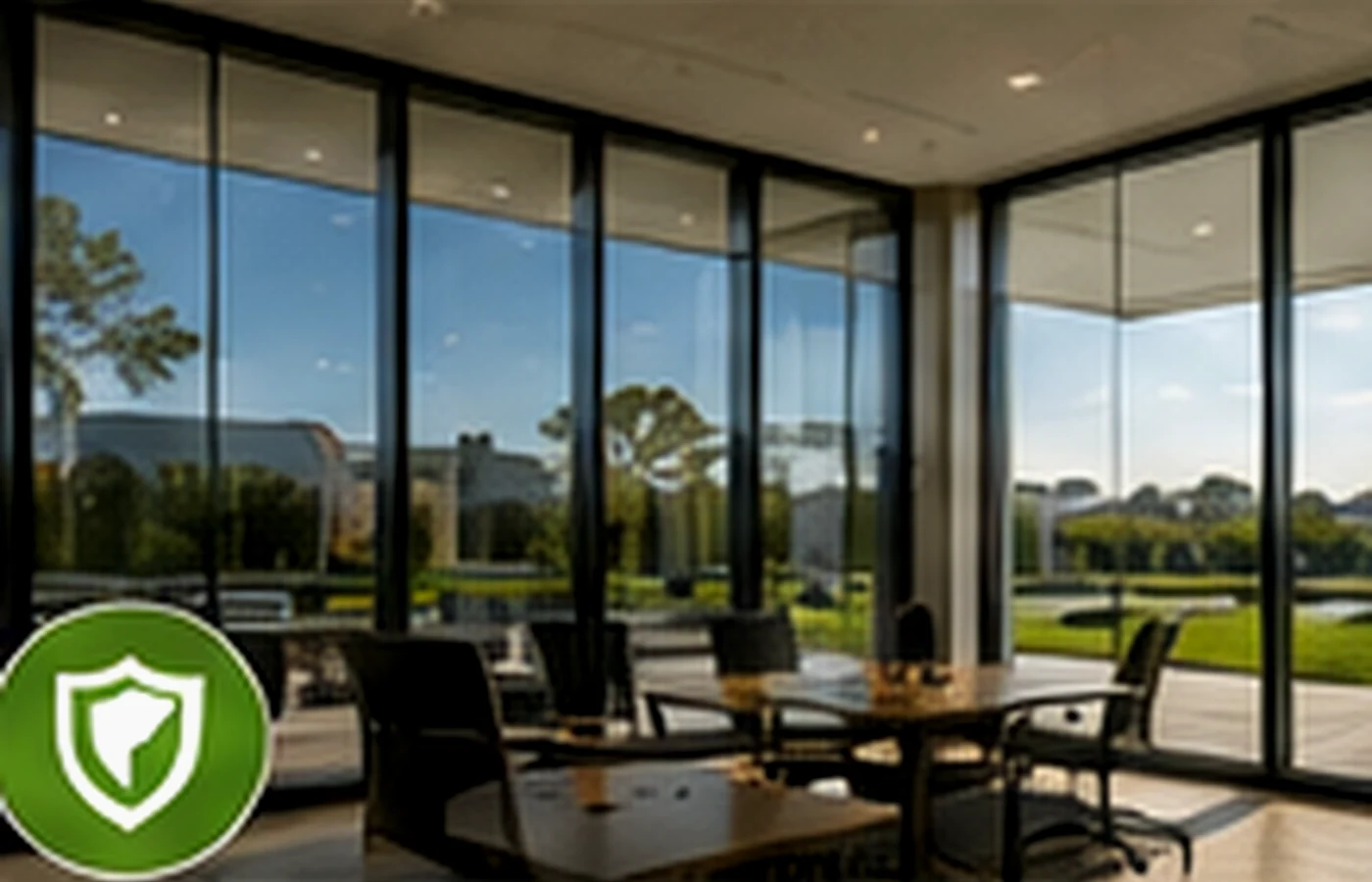 Representative residential window tinting installation